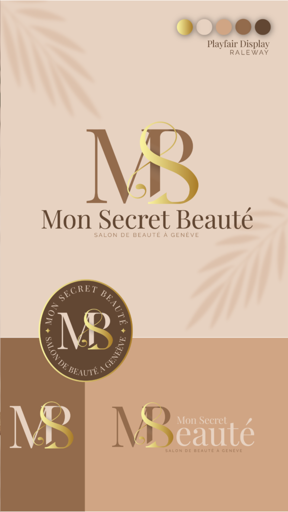 mon secret beauté - creation de logo et site internet - salon de beauté à genève