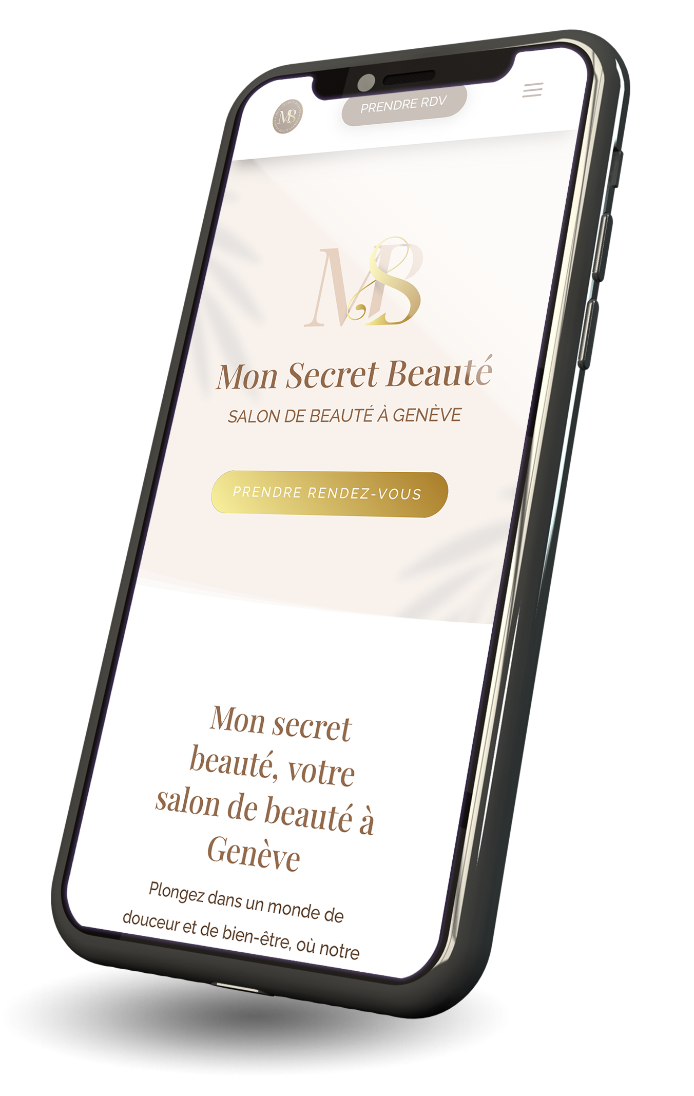 mon secret beauté - creation de logo et site internet - salon de beauté à genève