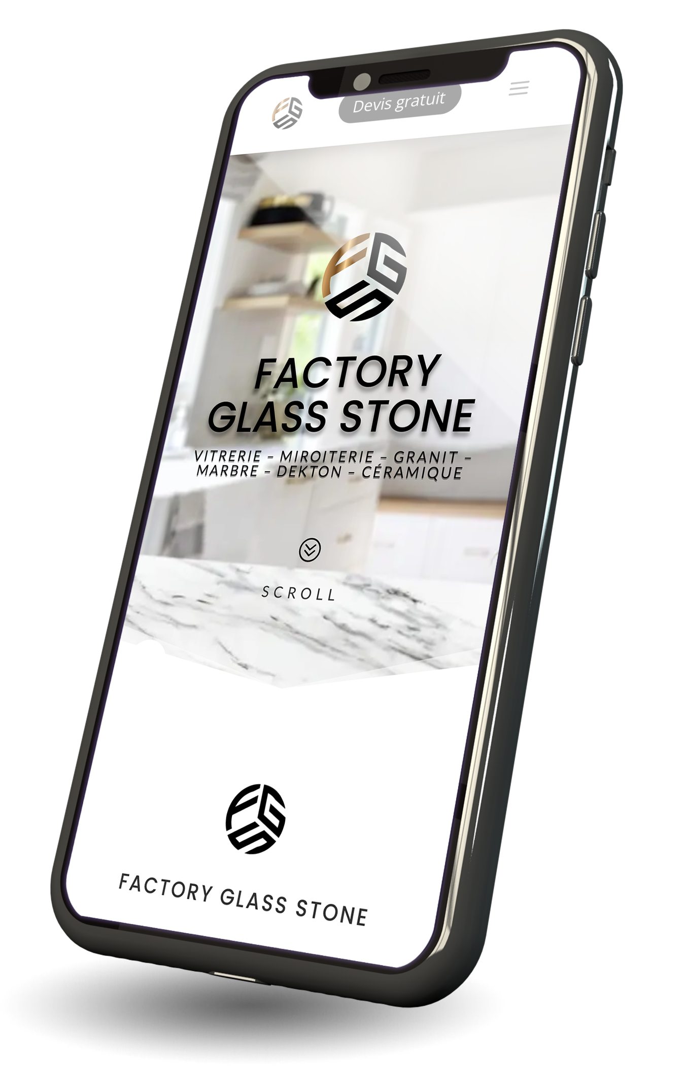 factory glass stone - creation site internet