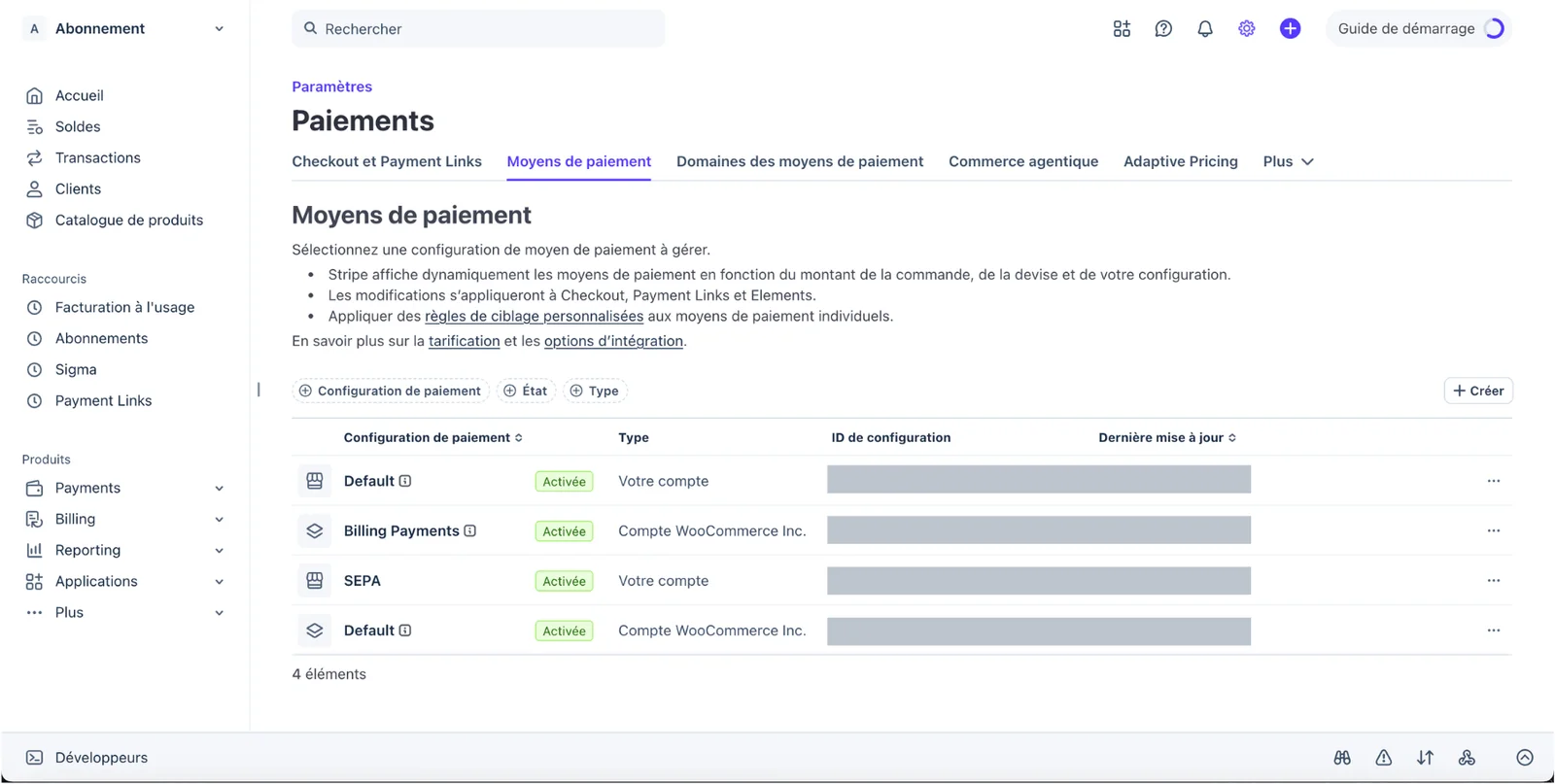 Stripe creer un produit abonnement tarif recurrent
