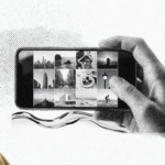 Instagram pour une entreprise locale : smartphone affichant un fil de publications