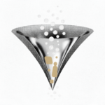 Illustration d'un tunnel de conversion transformant les visiteurs d'un site en clients